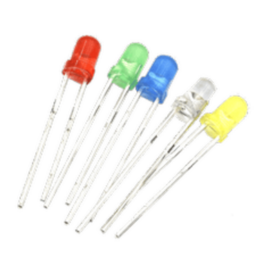 5 мм, 3 мм светодиоды красный, желтый, зеленый, белый и синий, 5 цветов (150 диодов)