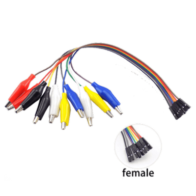 Кабель DuPont с головкой типа «крокодил», 20 см, 10 контактов.
 Мама