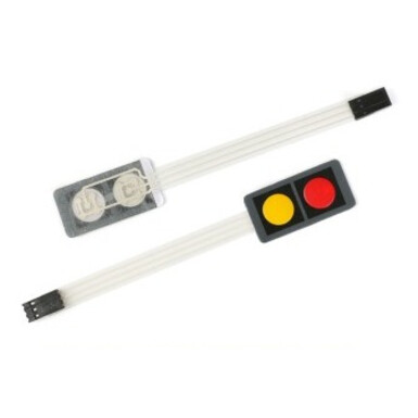 Плёночная кнопка. 2 клавиши. красная + жёлтая