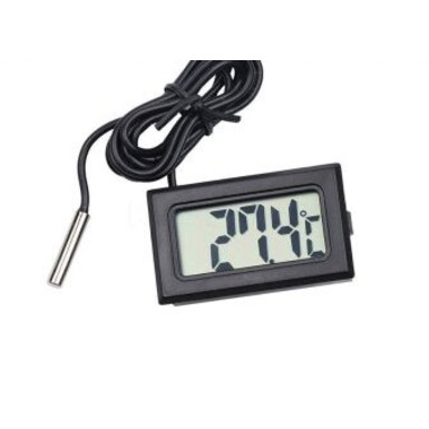 Цифровой термометр с щупом. кабель 3 м (чёрный). обновление 2 сек