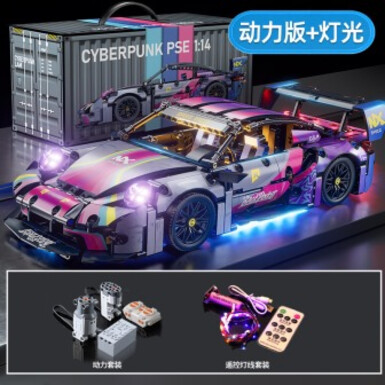 Цветной Porsche 911 – свет, мотор, контейнер