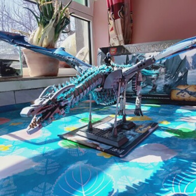 Ледяной дракон Визерион – длина 1 метр, с подставкой