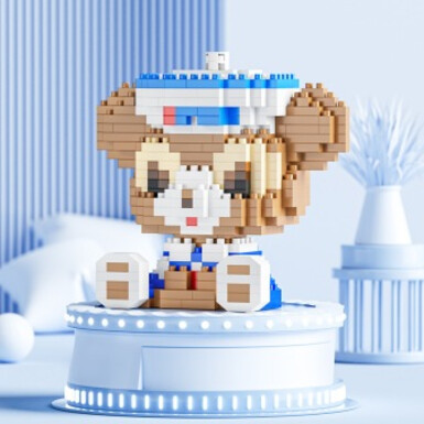 Медвежонок Дафэй 498 деталей [в цветной коробке]