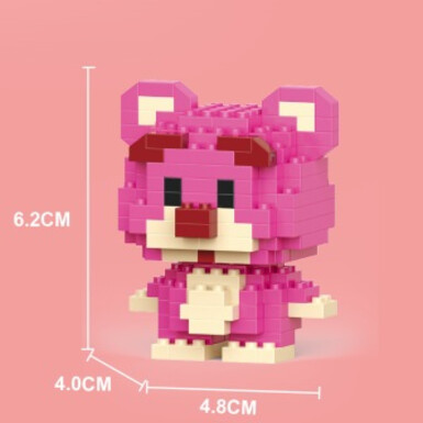 Маленький клубничный мишка 151 деталей [в коробке]