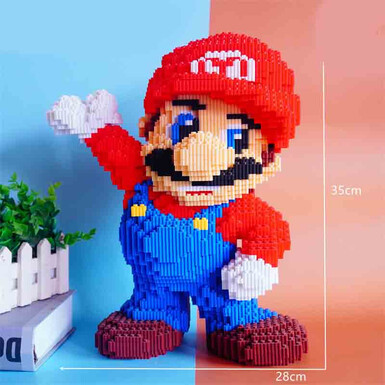 Марио с поднятой рукой (красный) - 35 см (8550 деталей)