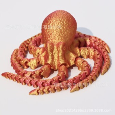 Подвижный осьминог с восемью щупальцами 