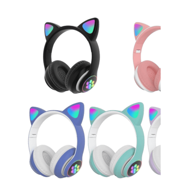 Bluetooth наушники B39M с ушками RGB