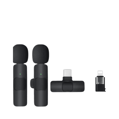 2 беспроводных микрофонa петличные, подходят для телефона с Android с и iPhone.
